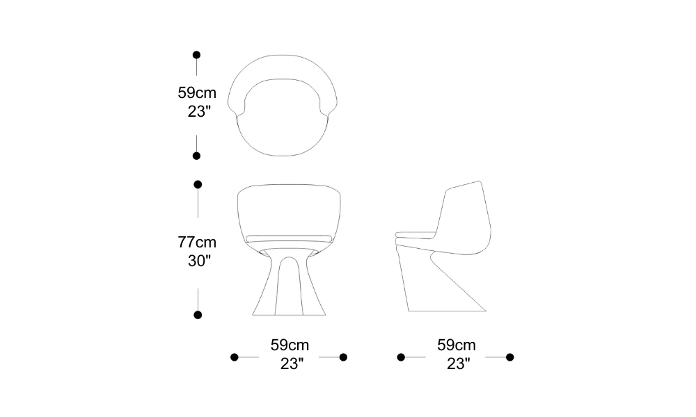 Imagem das dimensões completas do produto